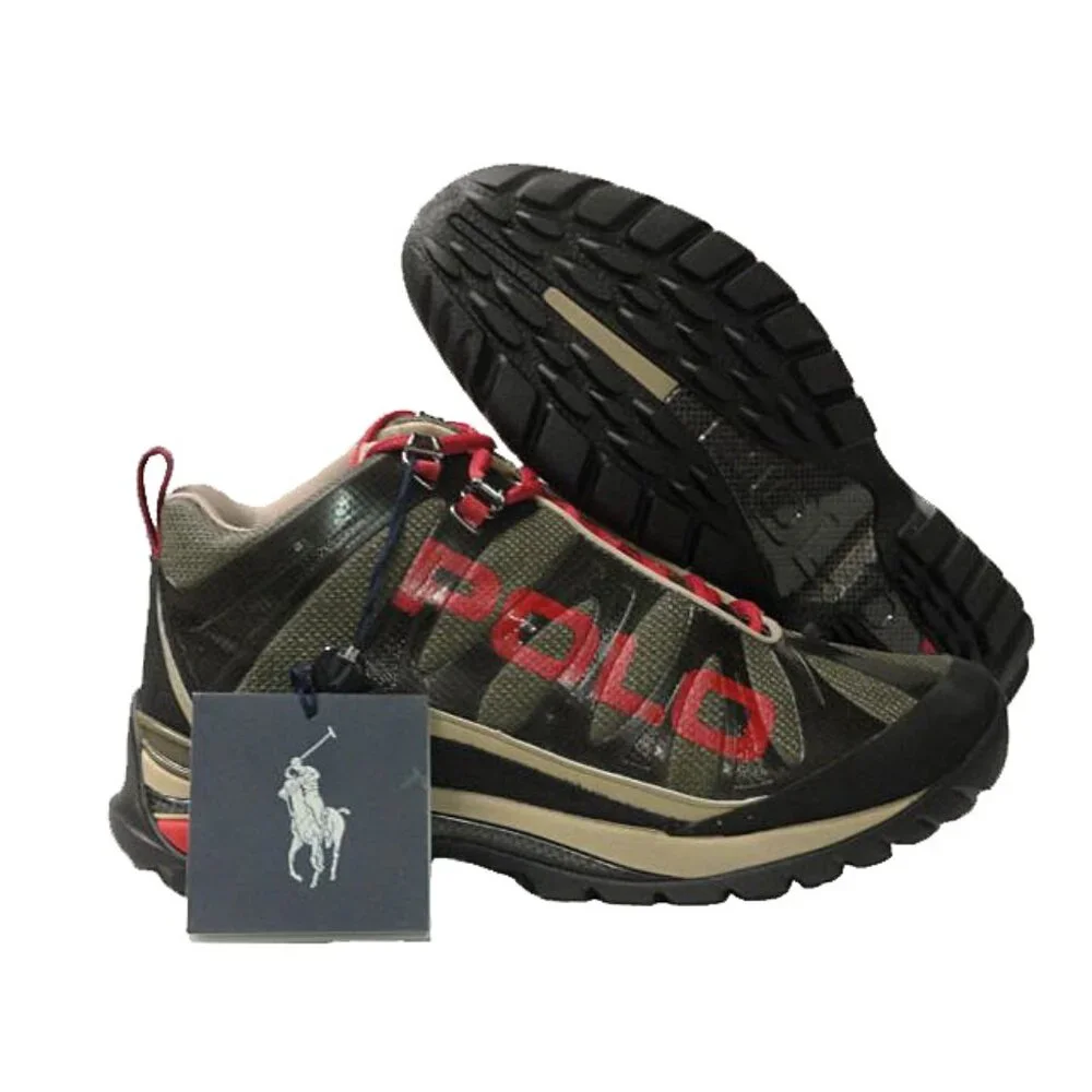 NEW Vintage Polo Ralph Lauren Spielman Trail Hiking Boots! Green Black Big Polo